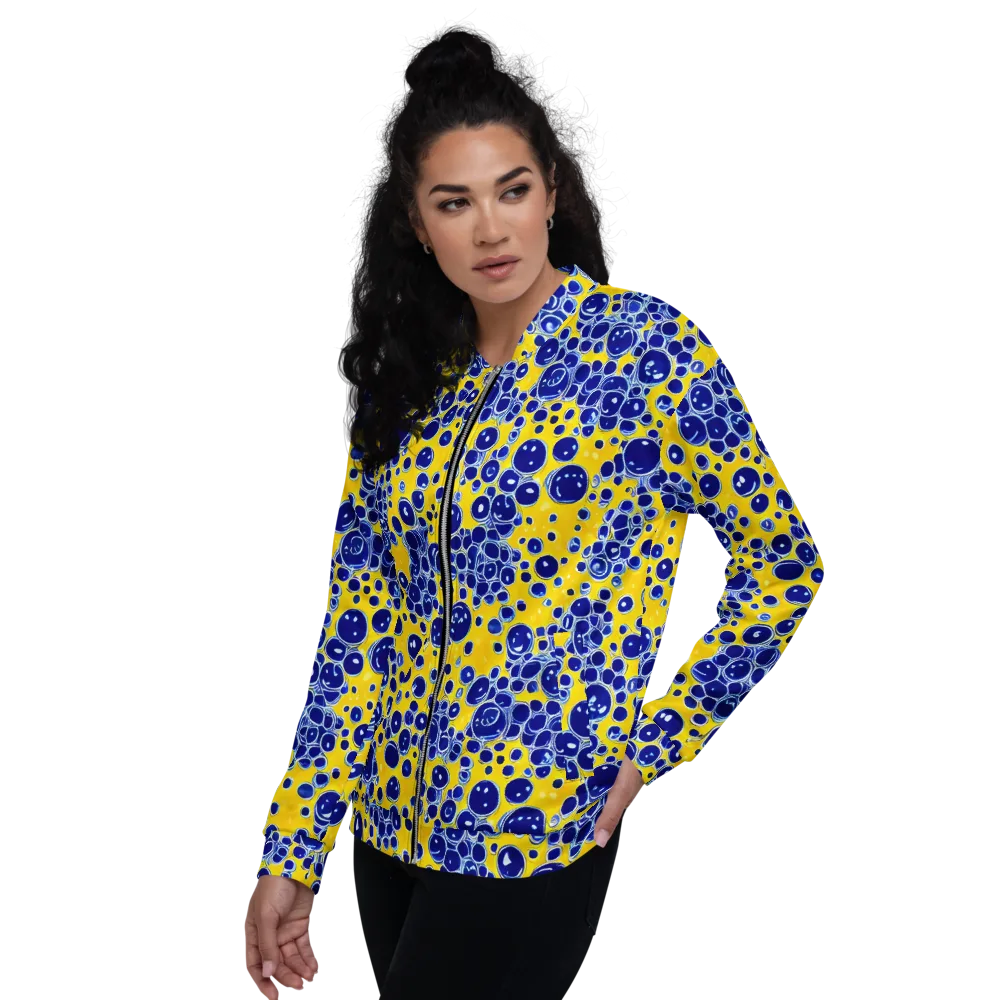 Cobalt Fizz on Bomber Jacket — Left