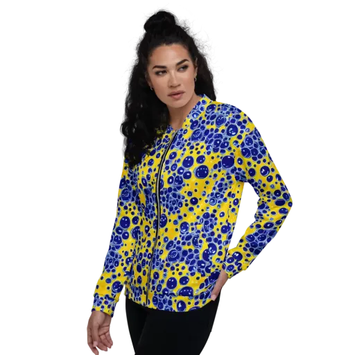 Cobalt Fizz on a Bomber Jacket