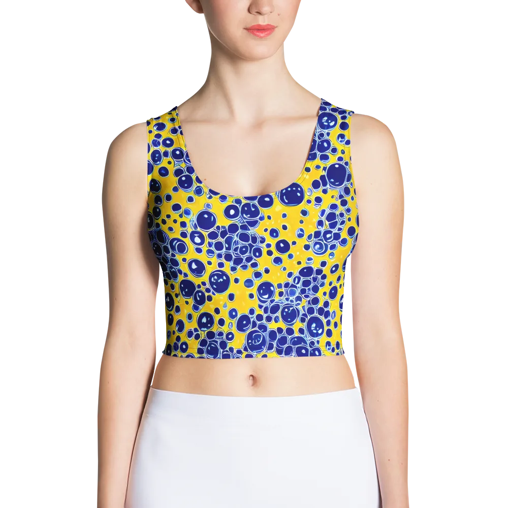 Cobalt Fizz on Crop Top — Front