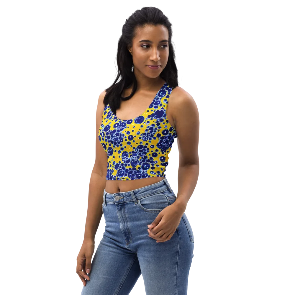 Cobalt Fizz on Crop Top — Left Front