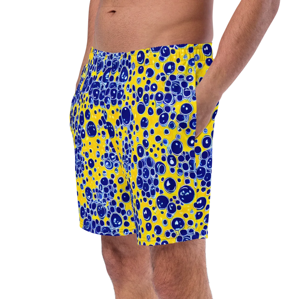 Cobalt Fizz on Swim Trunks — Left Front