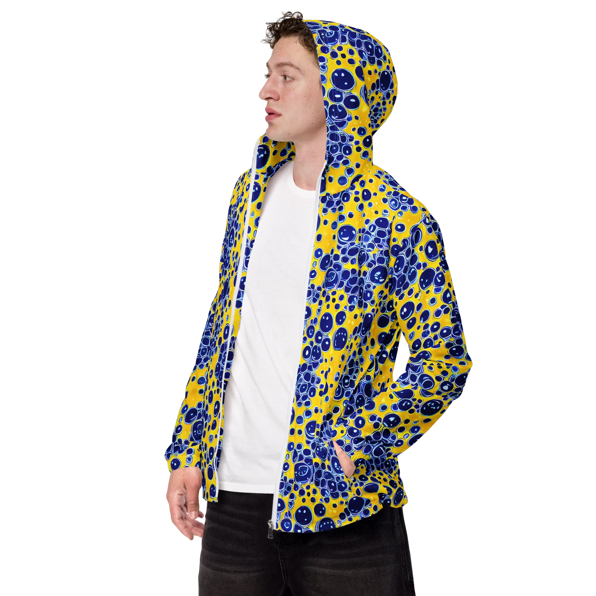Cobalt Fizz on Men's Windbreaker — Left Front