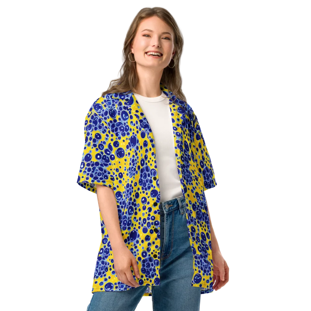 Cobalt Fizz on Button Shirt — Front