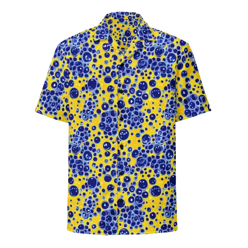 Cobalt Fizz on a Button Shirt