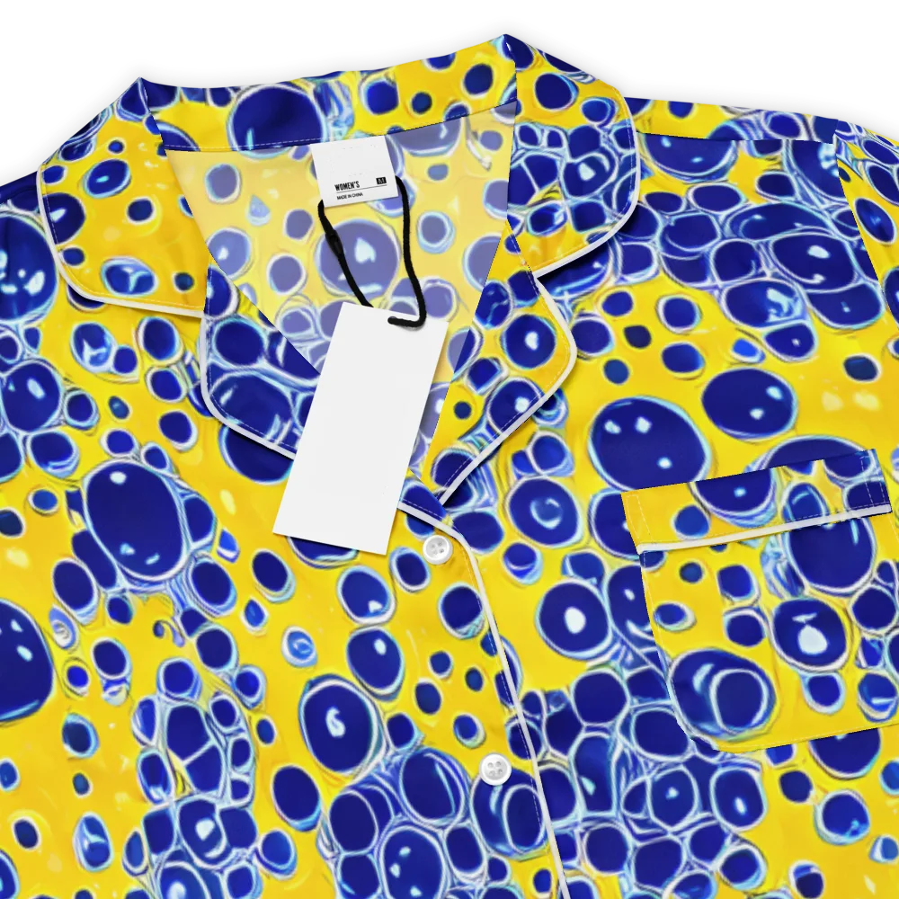 Cobalt Fizz on Women's Short Sleeve Pajama Top — Product details