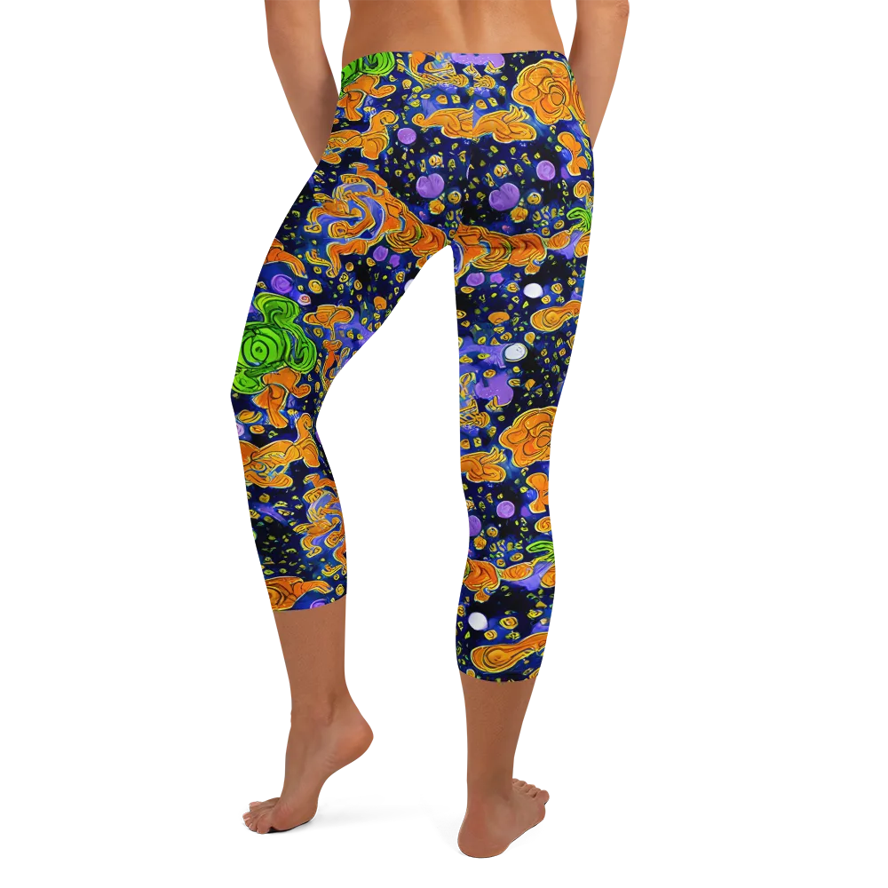 Cobalt Candy on Capri Leggings — Back