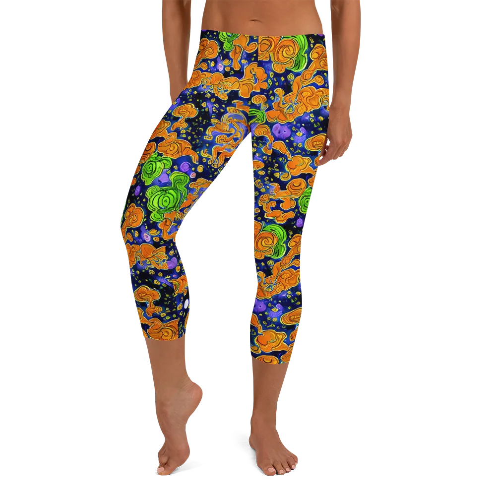 Cobalt Candy on Capri Leggings — Front