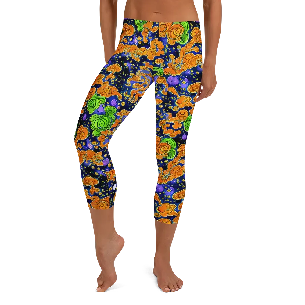 Cobalt Candy on Capri Leggings — Front