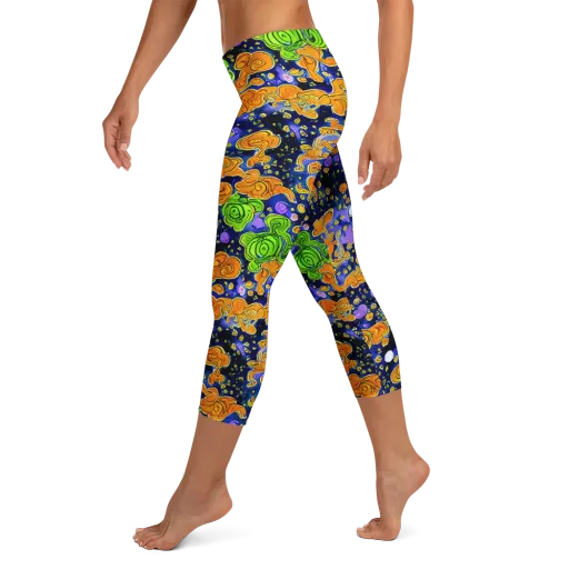 Cobalt Candy on a Capri Leggings