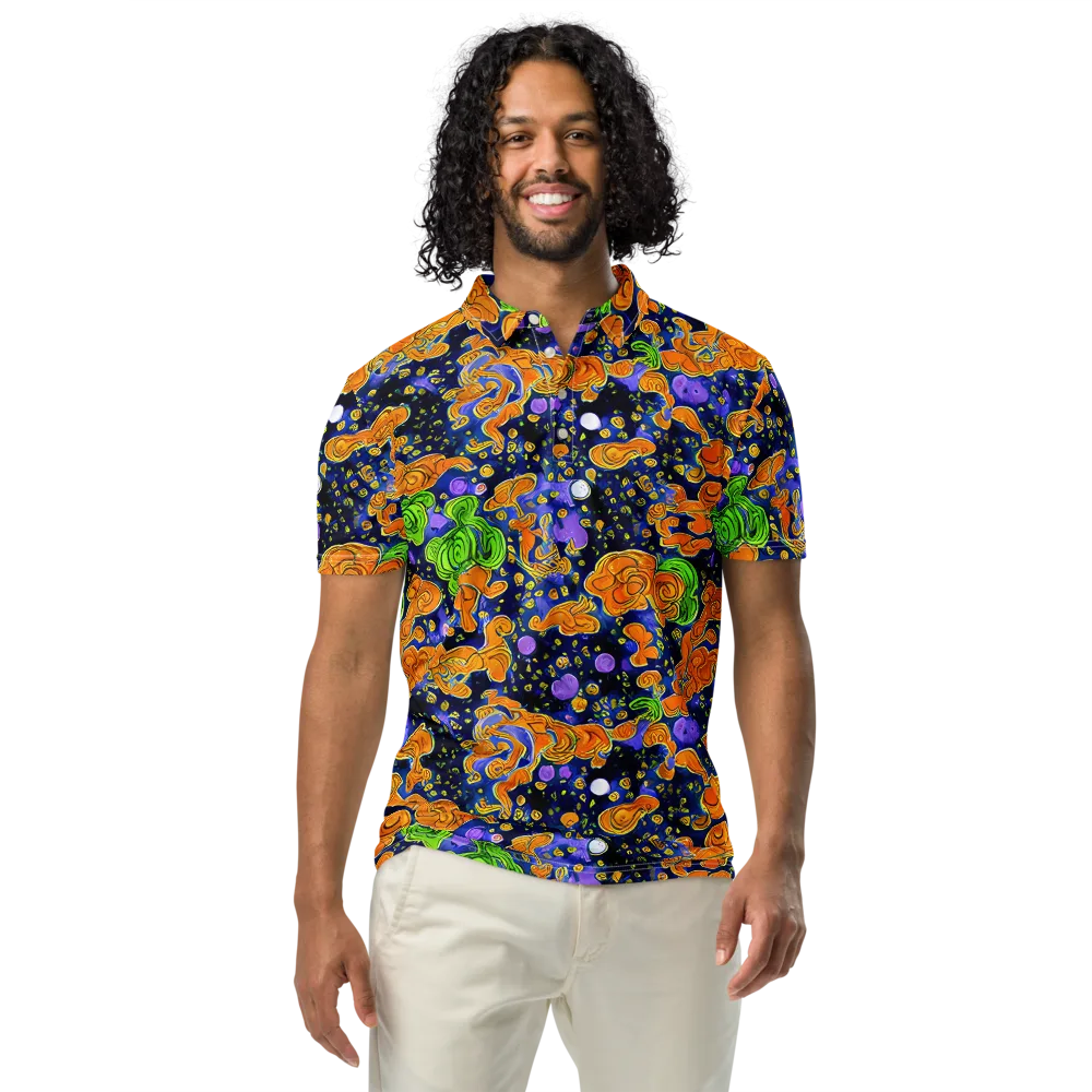 Cobalt Candy on Men's Slim Fit Polo Shirt — Front