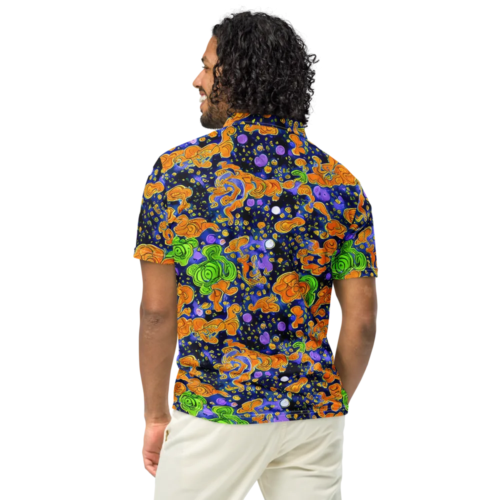 Cobalt Candy on Men's Slim Fit Polo Shirt — Back