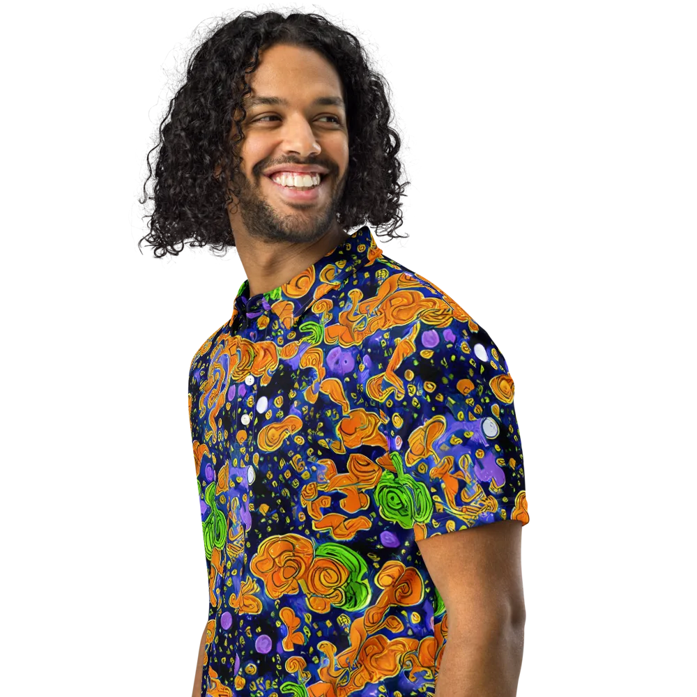 Cobalt Candy on Men's Slim Fit Polo Shirt — Left Front