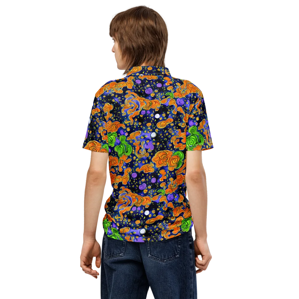 Cobalt Candy on Men's Slim Fit Polo Shirt — Back