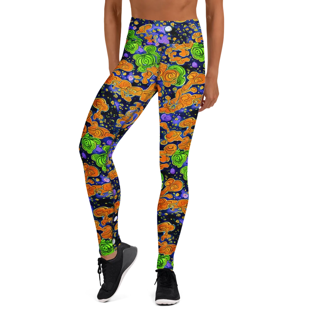 Cobalt Candy on Yoga Leggings — Front