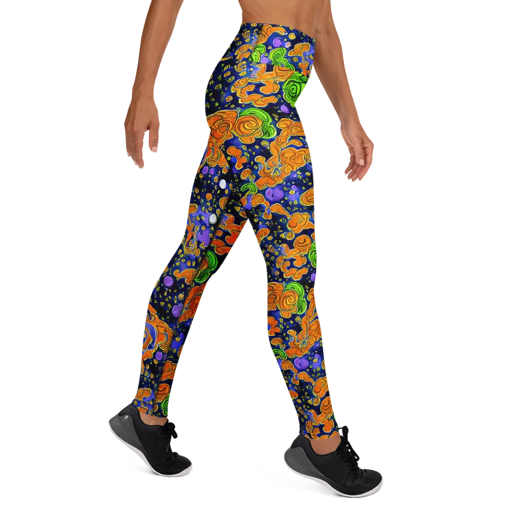 Cobalt Candy on Yoga Leggings — Right
