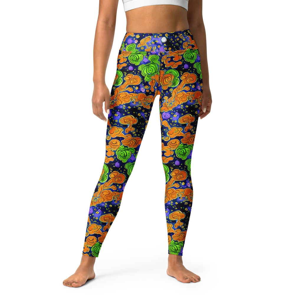 Cobalt Candy on Yoga Leggings — Front