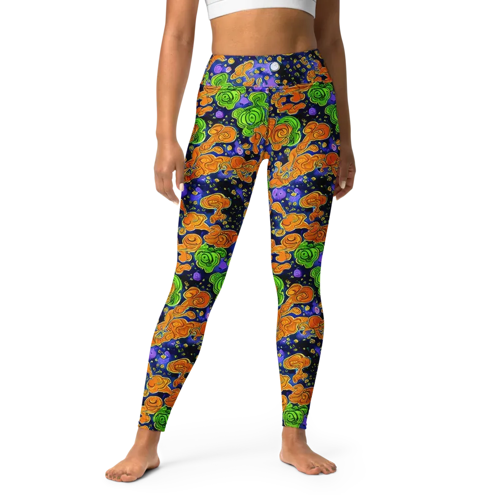 Cobalt Candy on Yoga Leggings — Front