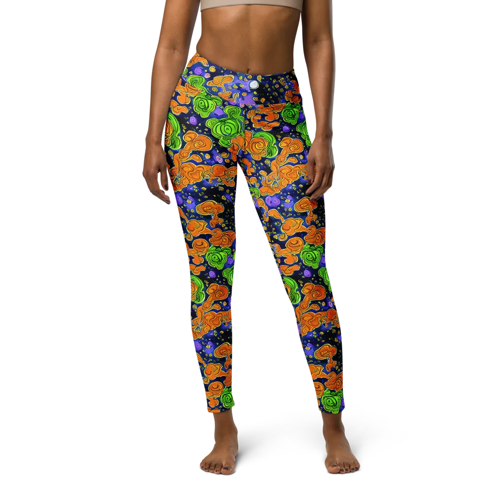 Cobalt Candy on Yoga Leggings — Front
