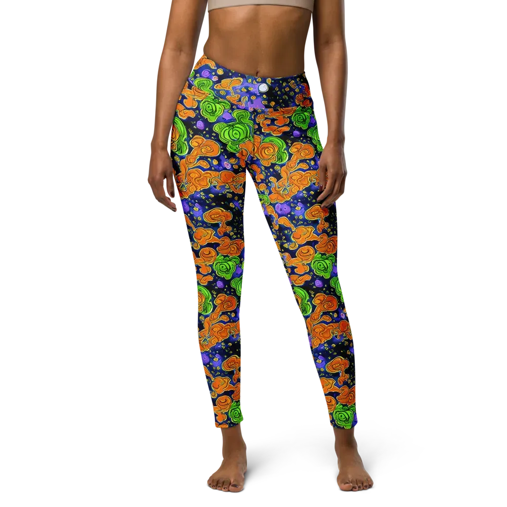 Cobalt Candy on Yoga Leggings — Front