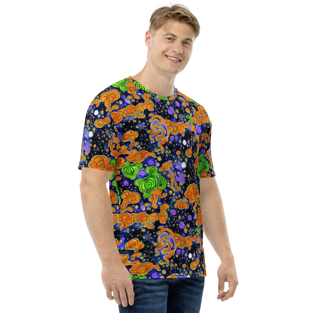 Cobalt Candy on Men's Crew Neck T-Shirt — Right