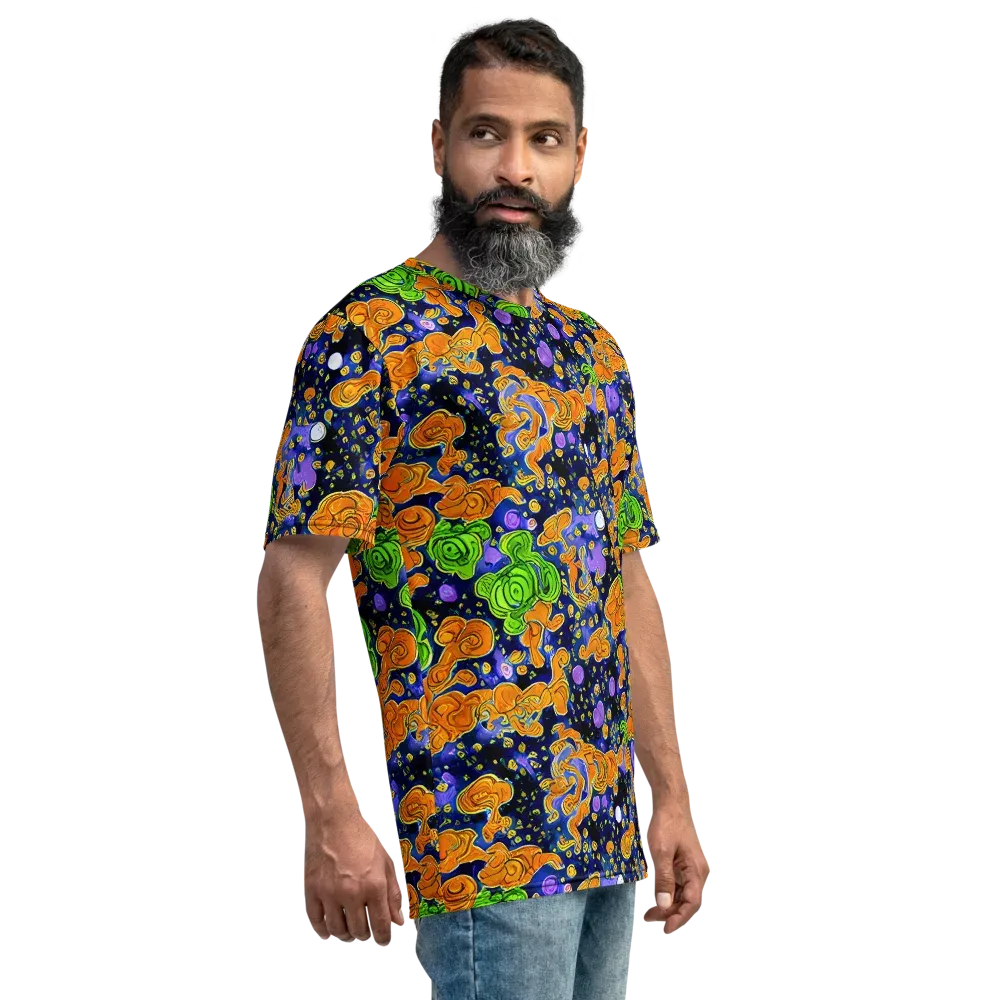 Cobalt Candy on Men's Crew Neck T-Shirt — Right