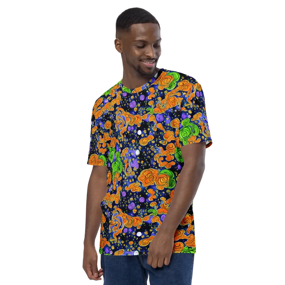 Cobalt Candy on Men's Crew Neck T-Shirt — Left