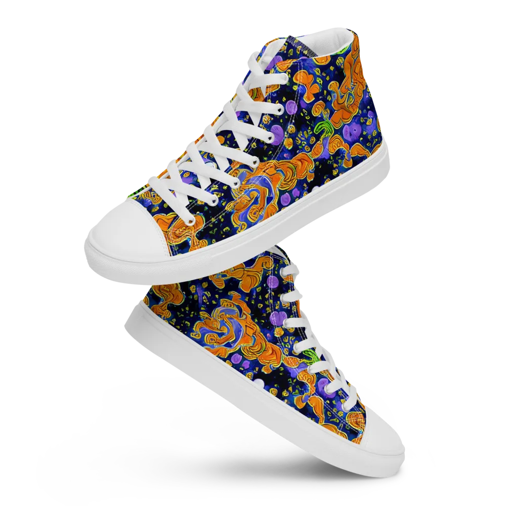 Cobalt Candy on Men's High Top Canvas Shoes — Front