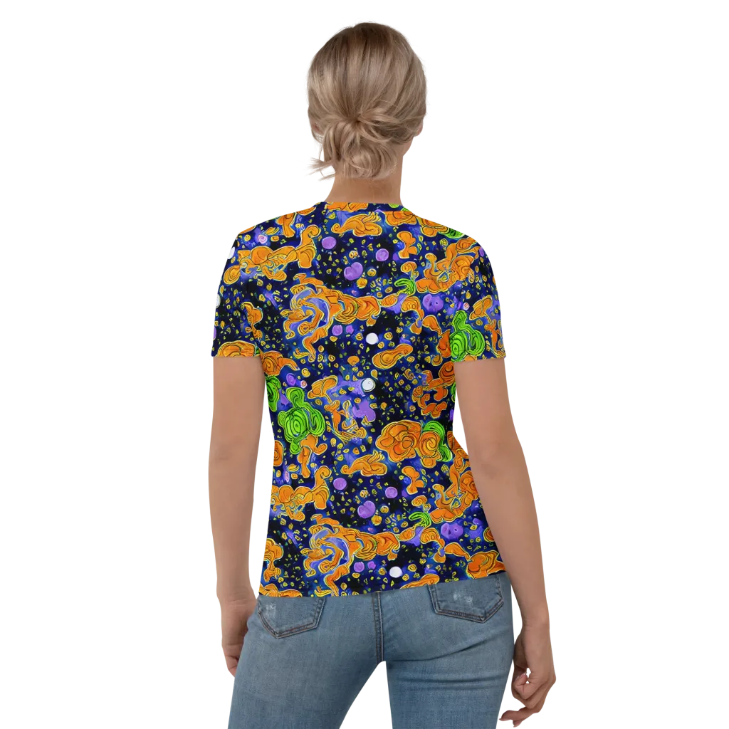 Cobalt Candy on Women's Crew Neck T-Shirt — Back