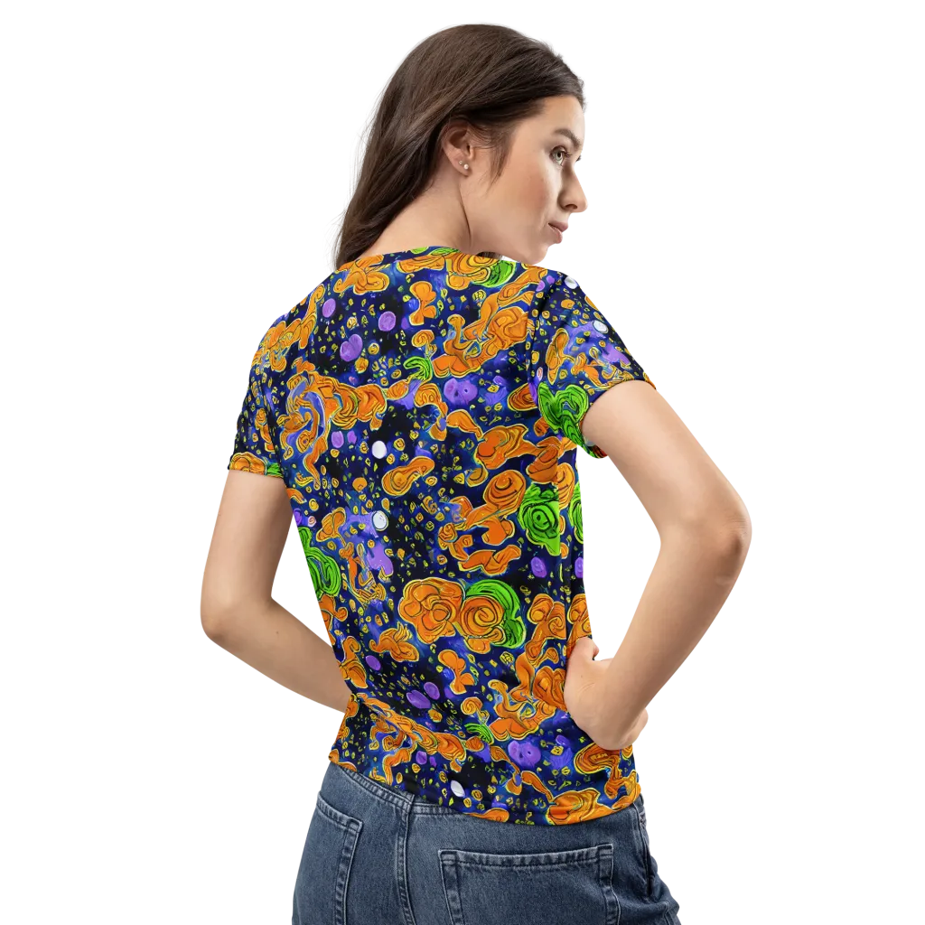 Cobalt Candy on Women's Crew Neck T-Shirt — Back