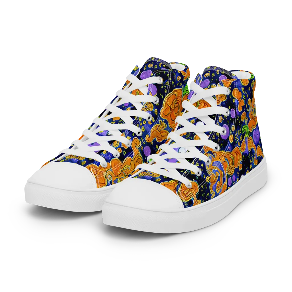 Cobalt Candy on Women's High Top Canvas Shoes — Left Front