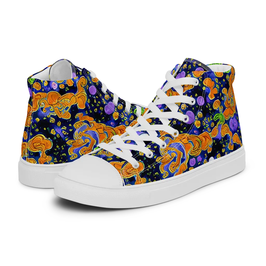 Cobalt Candy on Women's High Top Canvas Shoes — Left