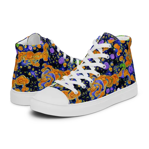 Cobalt Candy on a Women's High Top Canvas Shoes