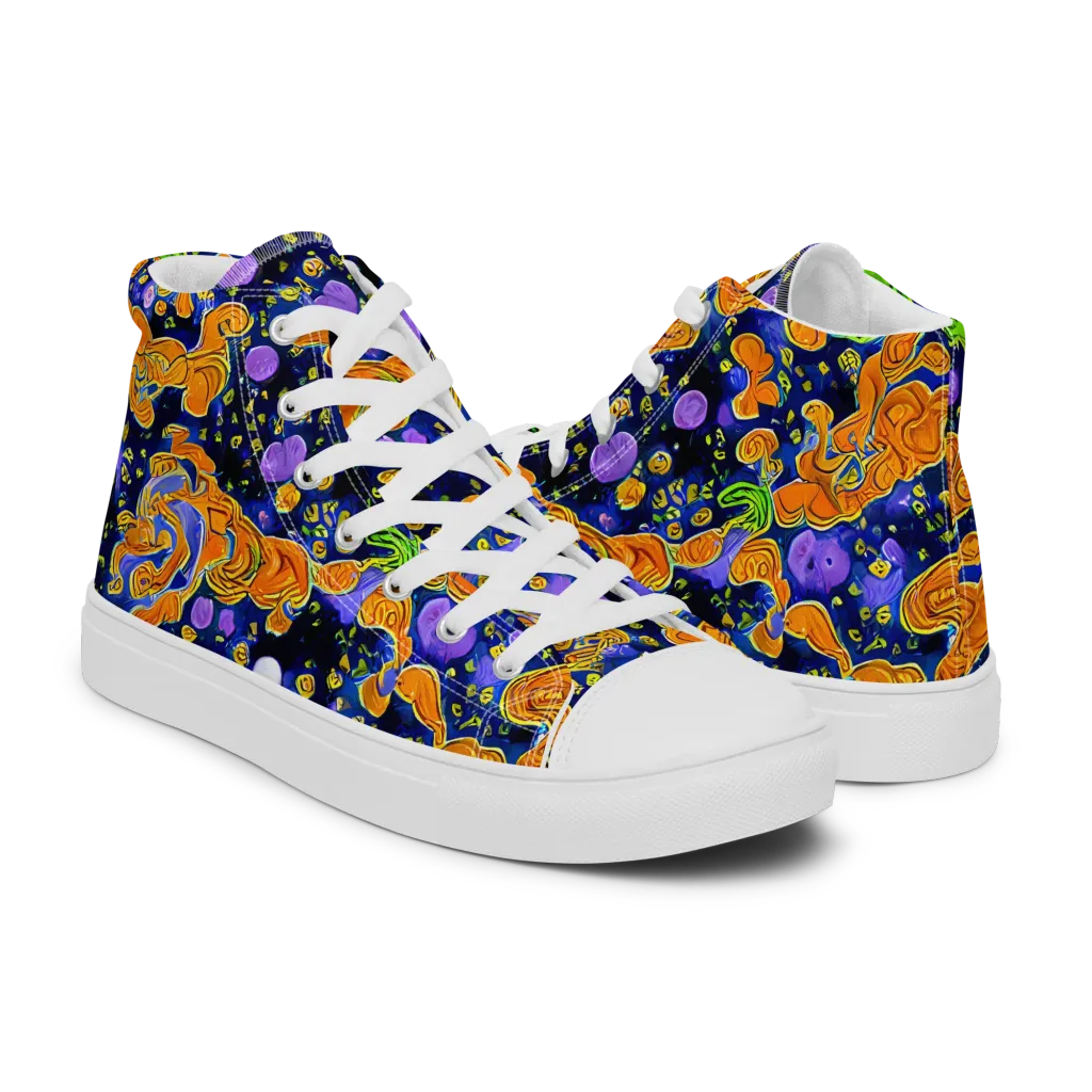 Cobalt Candy on Women's High Top Canvas Shoes — Right