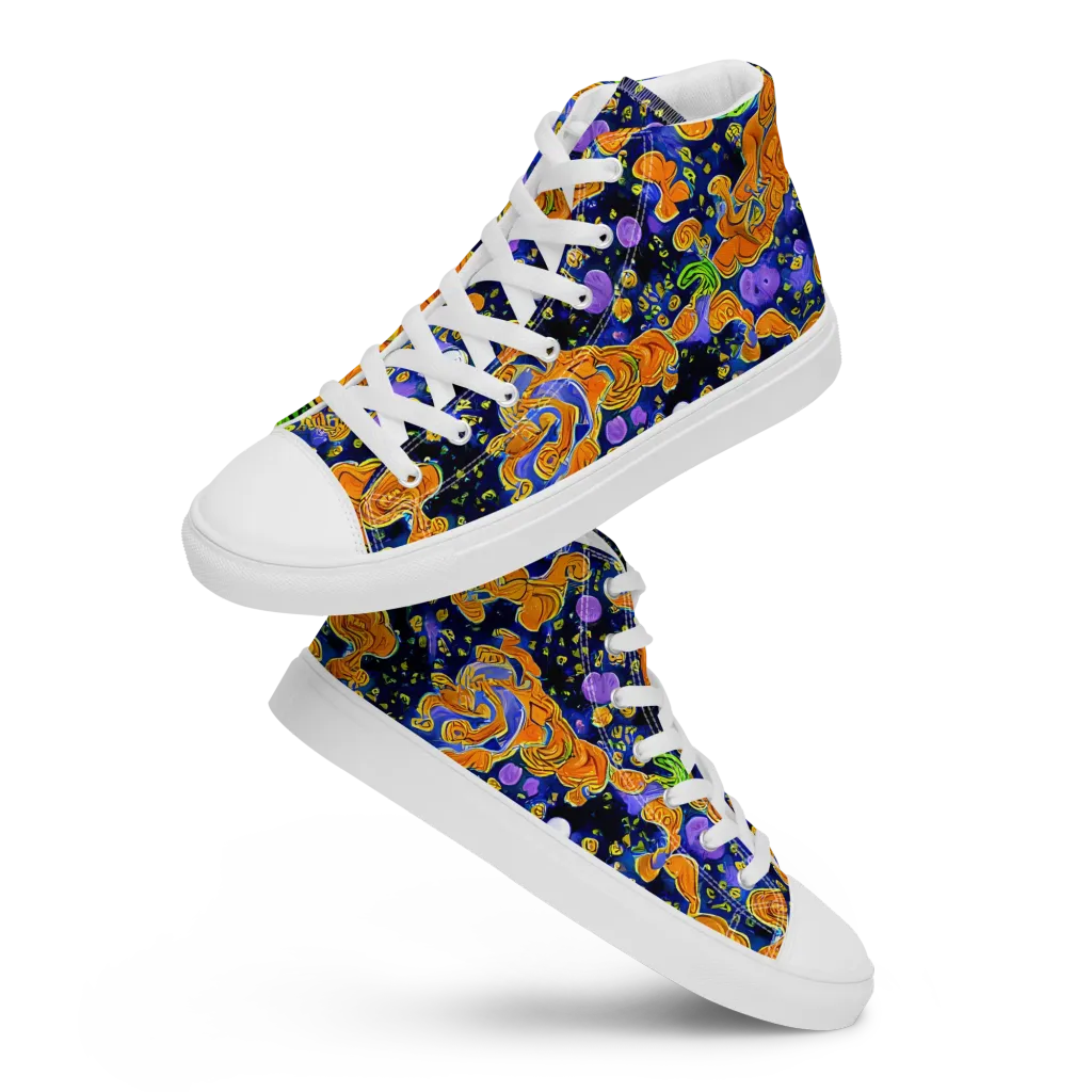 Cobalt Candy on Women's High Top Canvas Shoes — Front