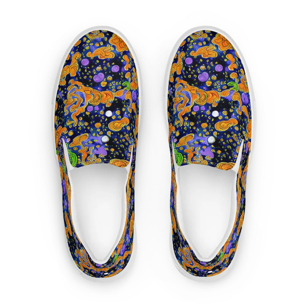 Cobalt Candy on Men's Slip-On Canvas Shoes — Front