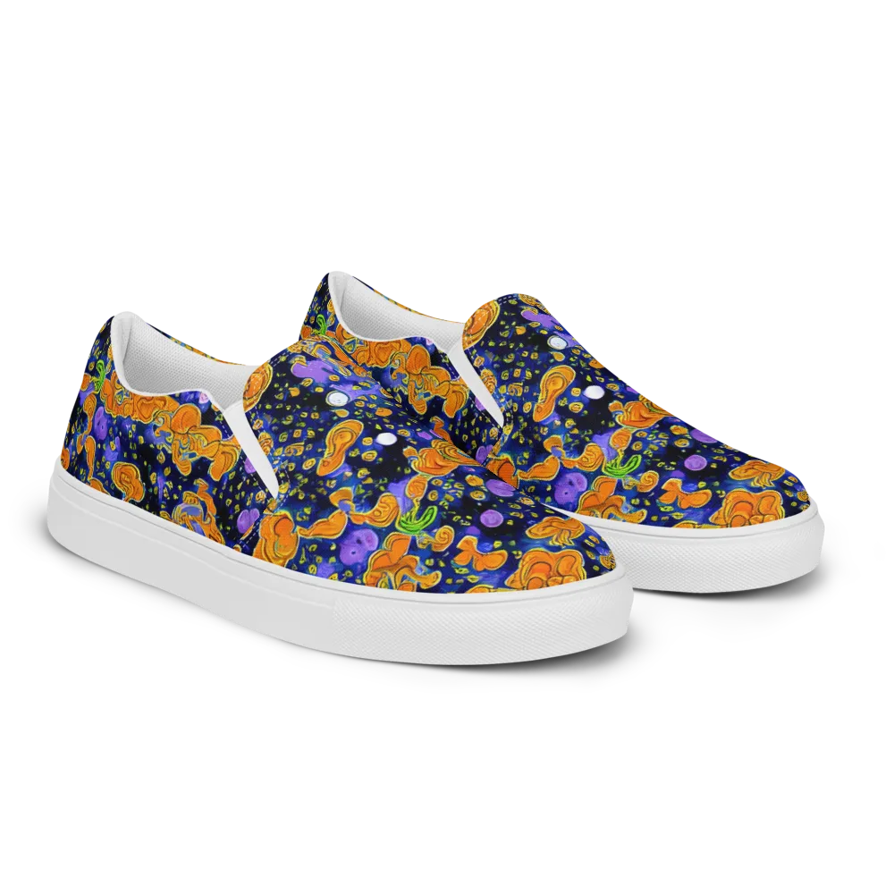 Cobalt Candy on Men's Slip-On Canvas Shoes — Right Front