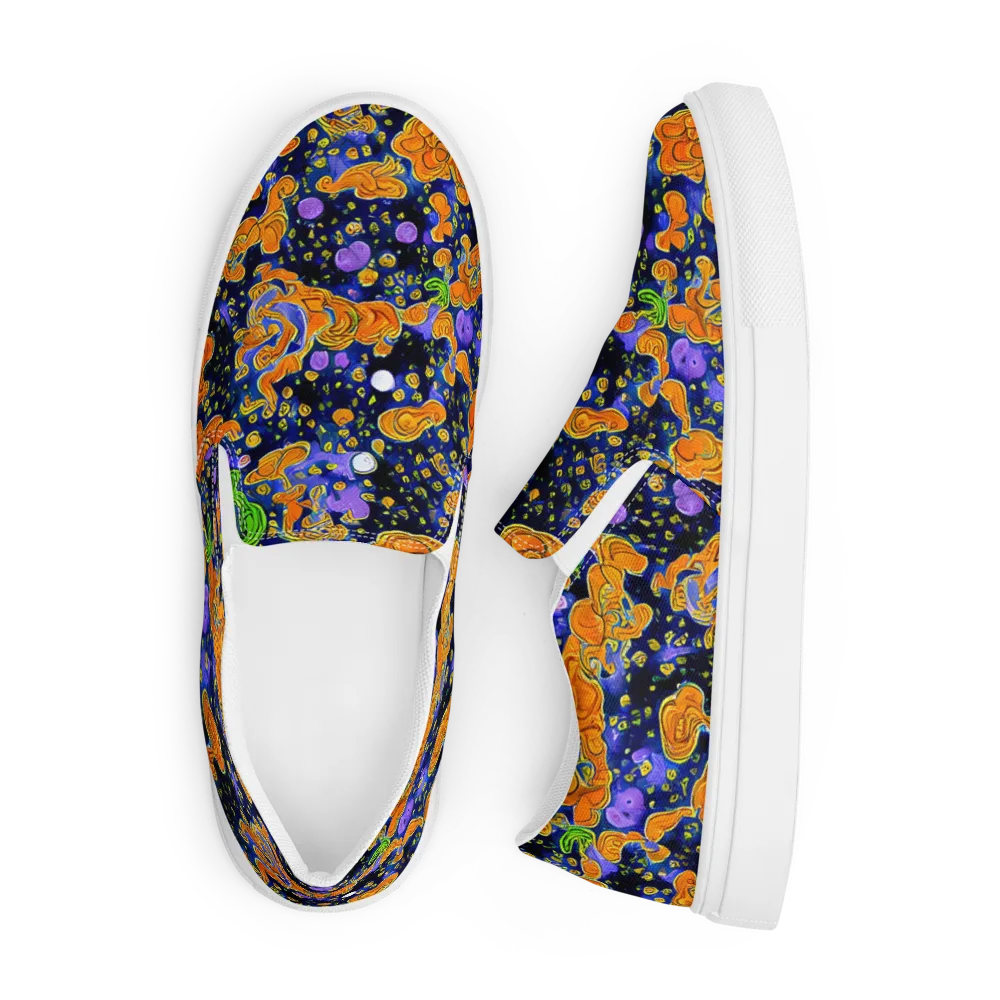 Cobalt Candy on Men's Slip-On Canvas Shoes — Front