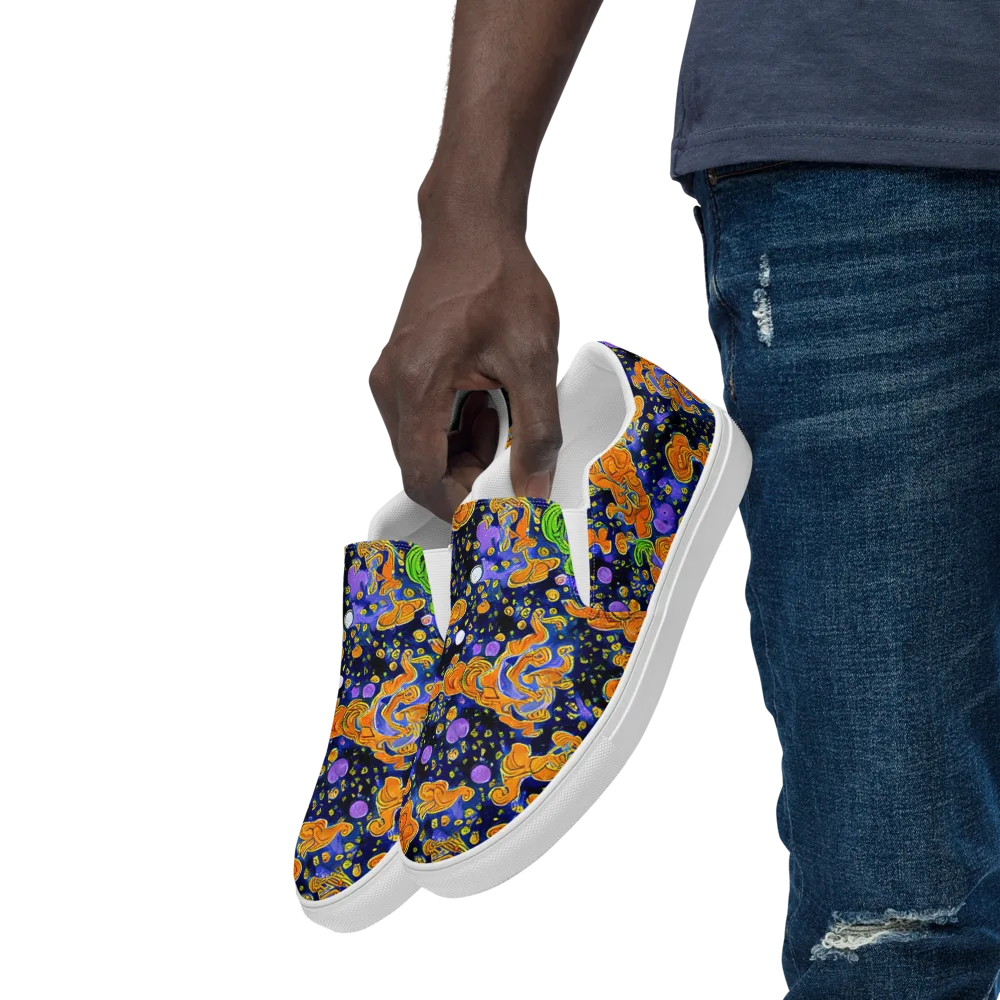Cobalt Candy on Men's Slip-On Canvas Shoes — Left Front