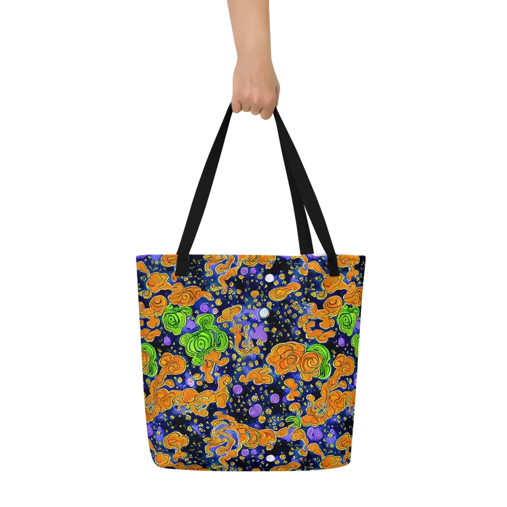 Cobalt Candy on Large Tote Bag W/ Pocket — Front