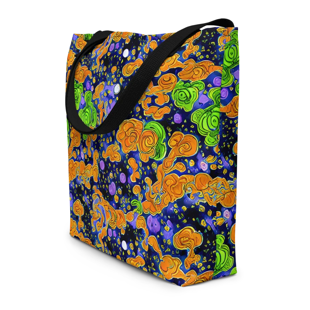 Cobalt Candy on Large Tote Bag W/ Pocket — Front