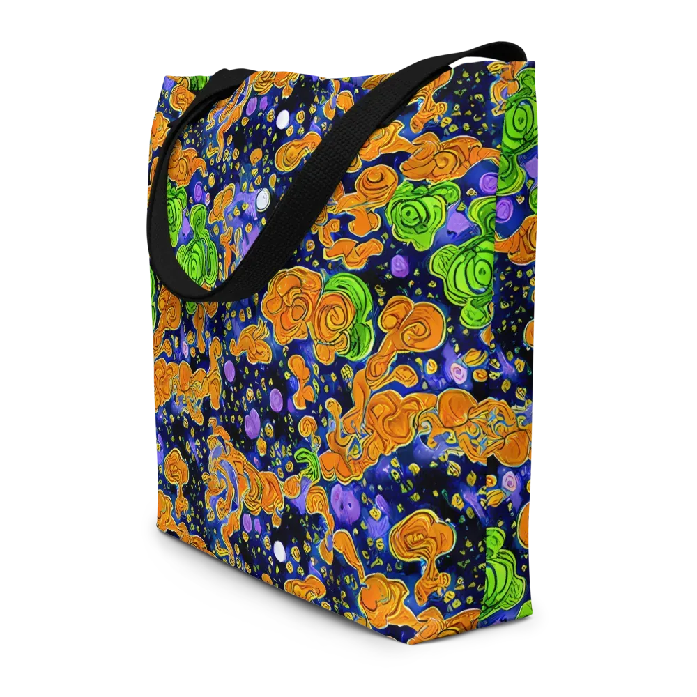 Cobalt Candy on Large Tote Bag W/ Pocket — Front