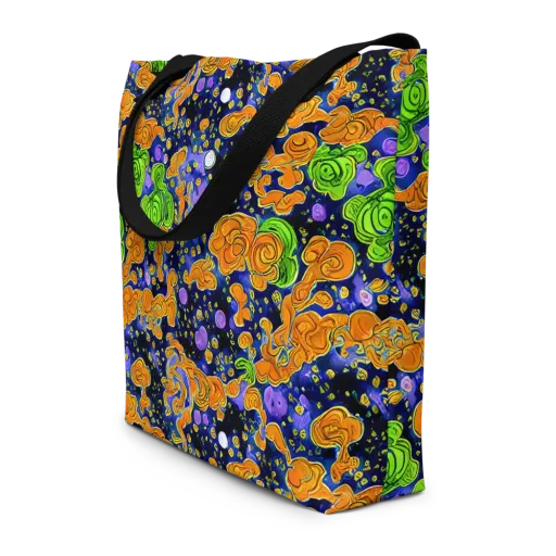 Cobalt Candy on a Large Tote Bag W/ Pocket