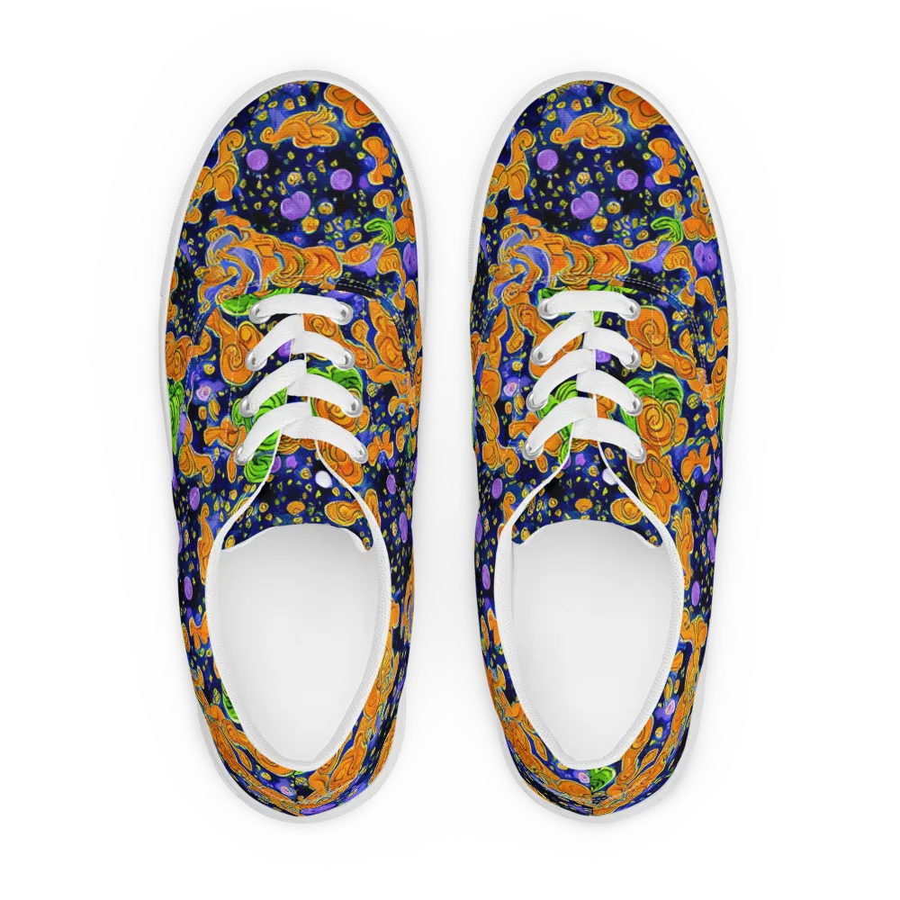 Cobalt Candy on Men's Lace-Up Canvas Shoes — Front
