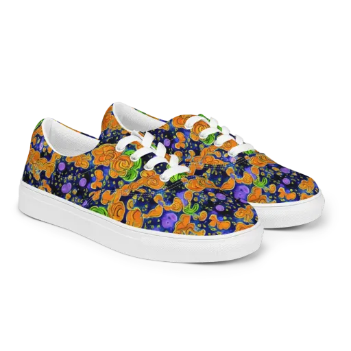 Cobalt Candy on a Men's Lace-Up Canvas Shoes