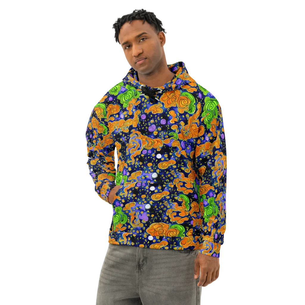 Cobalt Candy on Cotton Hoodie — Left Front