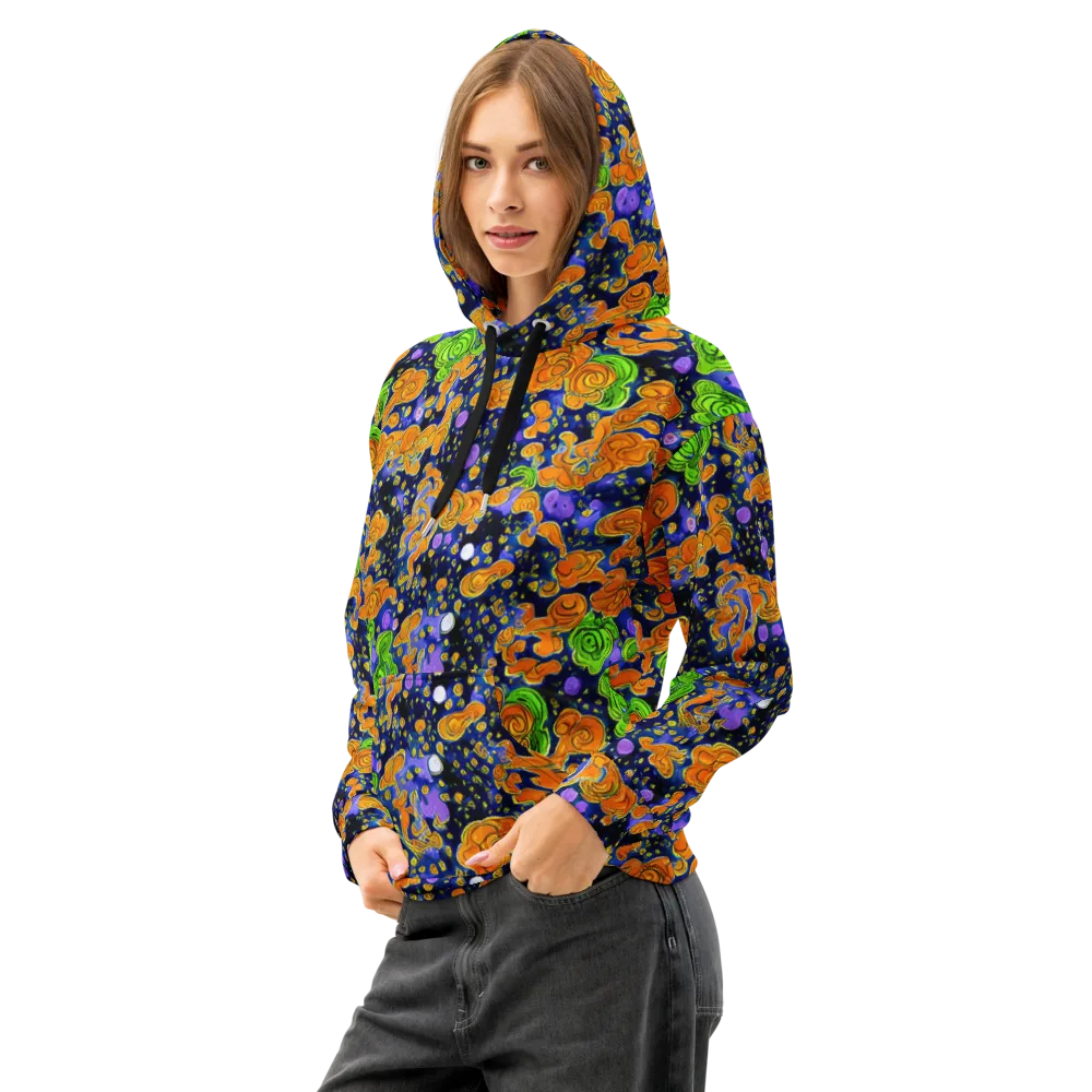 Cobalt Candy on Cotton Hoodie — Left Front