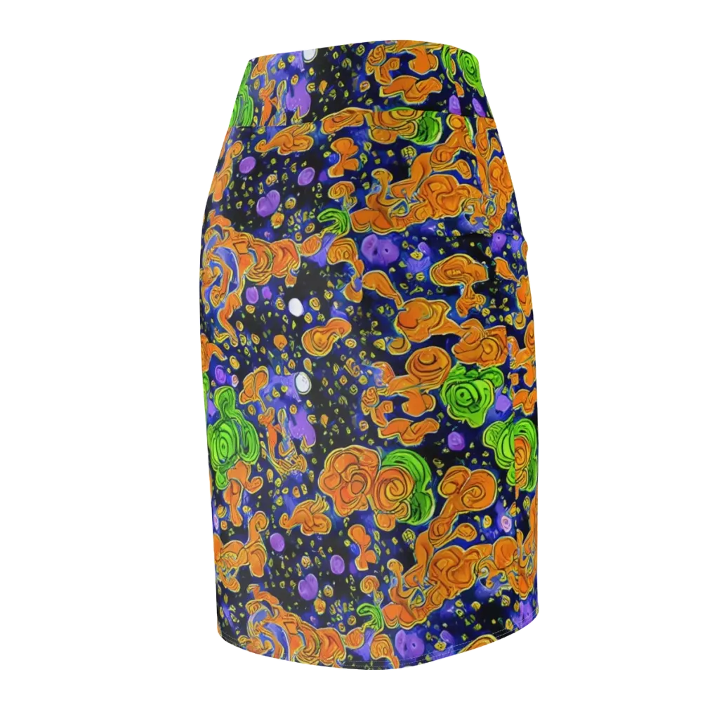 Cobalt Candy on Pencil Skirt — Back Side
