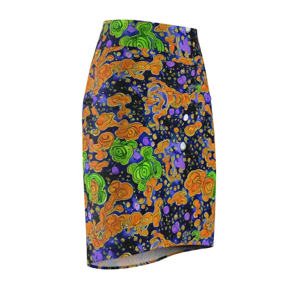 Cobalt Candy on Pencil Skirt — Front Side