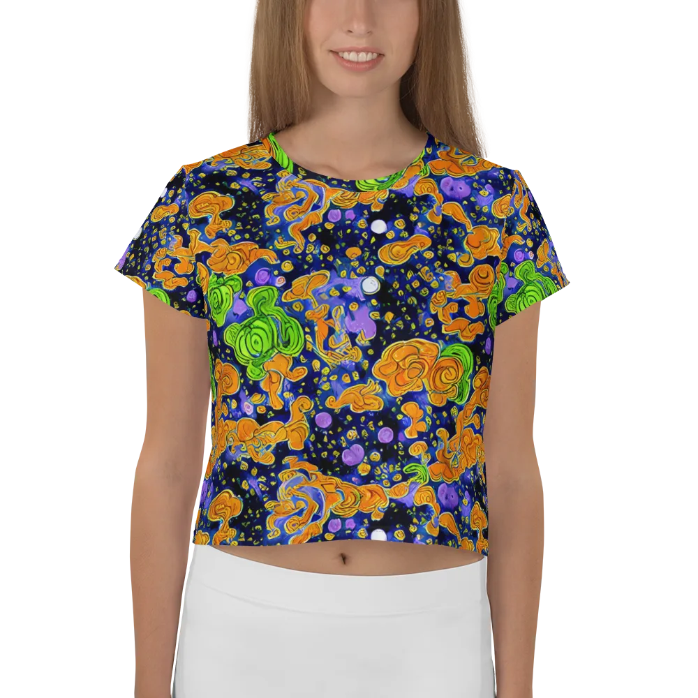 Cobalt Candy on Crop Tee — Front