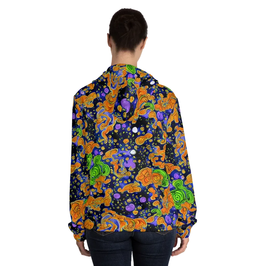 Cobalt Candy on Women's Full-Zip Hoodie — Back On Person